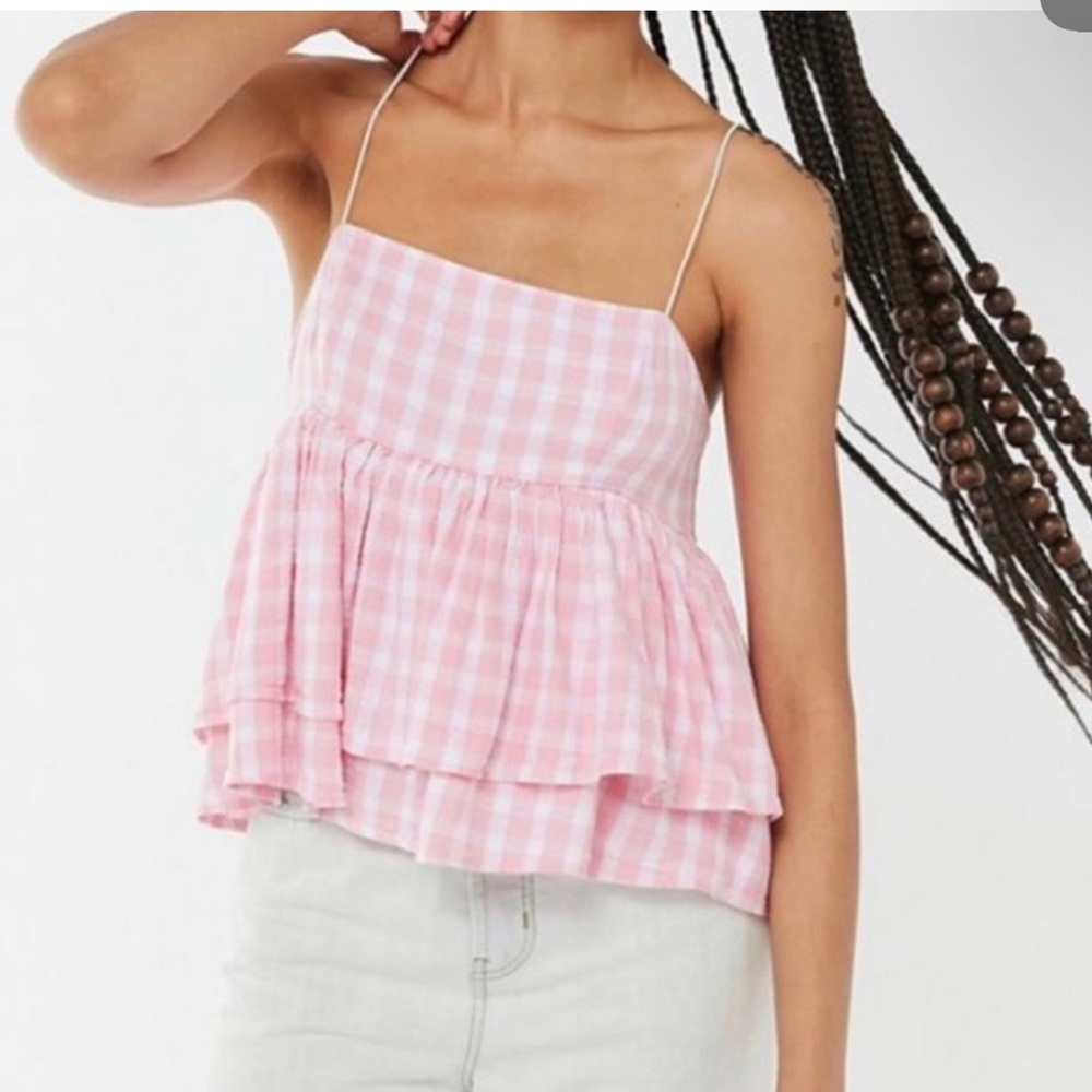 Urban outfitters gingham babydoll top
